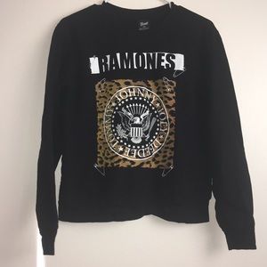 Black Ramones crew neck sweater